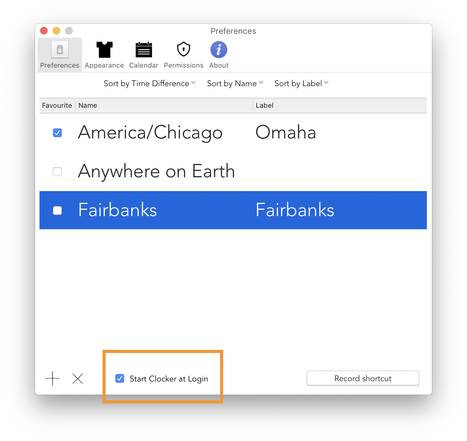 Clocker - How to start app at login?